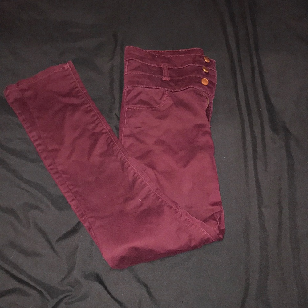 High waisted colored jeans